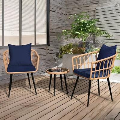 Rattan Outdoor Chair Set –3pcs