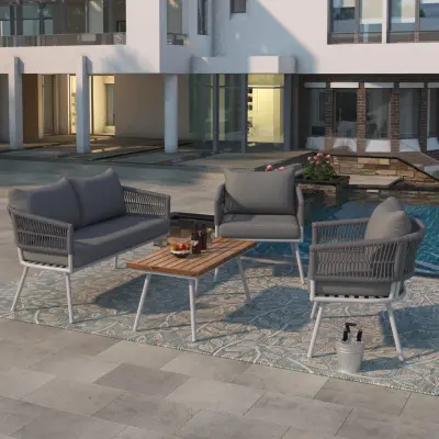 🛋️ Outdoor Set – Light Grey × Dark Grey