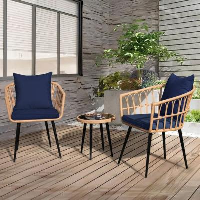 Rattan Outdoor Chair Set –3pcs
