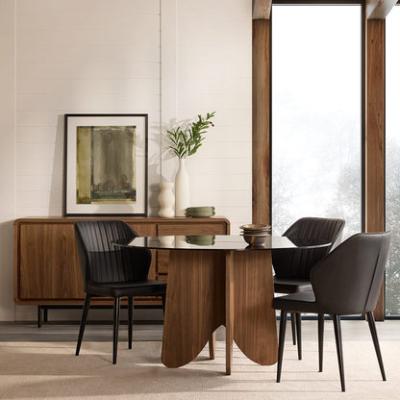 🪑 Upholstered Chair – Matte Black