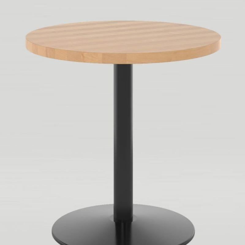 🪑 Cafe Table – Natural Wood × Black Base