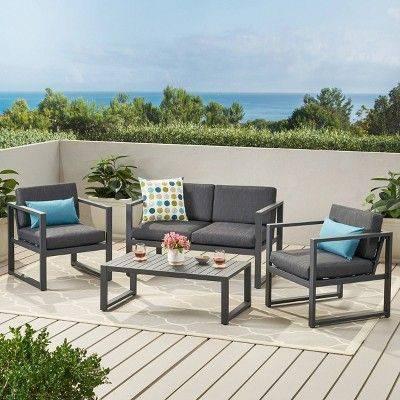 🪑 Grey Seating Set – 4 Pieces